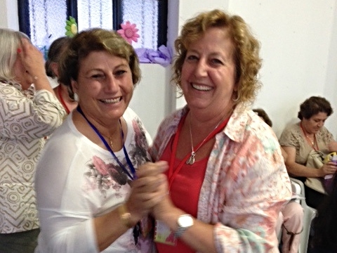 Samiya Eliya of Malkieh (it's a beautiful rhyme!) and Patti dancing the night away.
