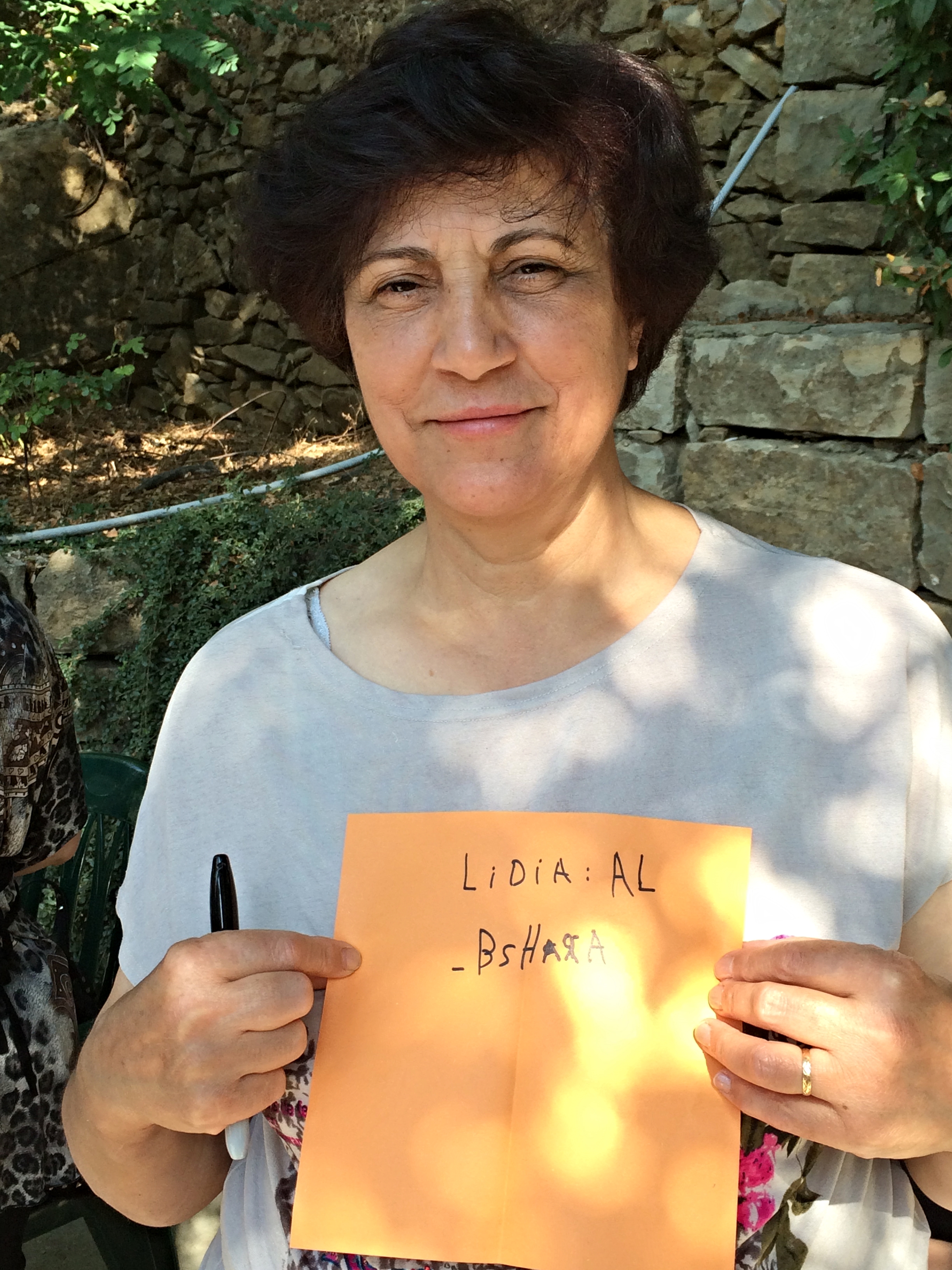 Lydia is from Kharaba, although now she lives in Damascus and has experienced great loss.