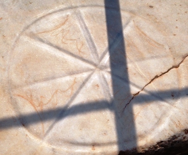 Scattered throughout Ephesus are circles with Greek letters within them which spell "ICTHUS," short for "Jesus Christ, Son of God, Savior"