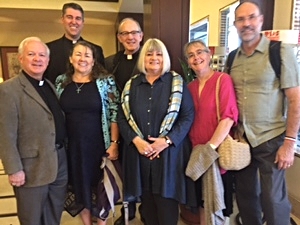 Our team headed to church