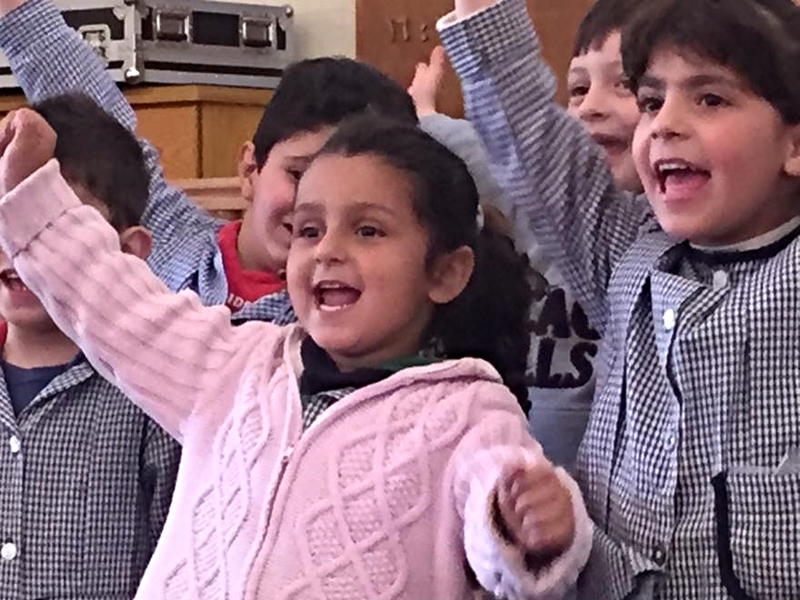 Sweet Bloudan kindergarten children led us in worship.