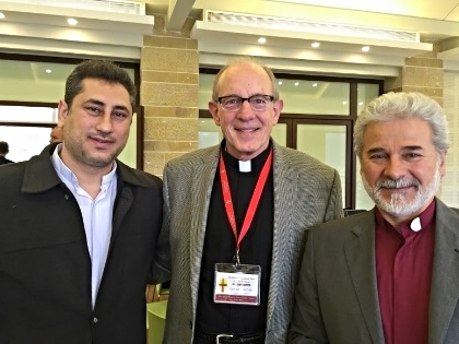 Rob Weingartner with Rev. Firas Farah of Qamishli and Rev. Ma'an Bitar of Mhardeh