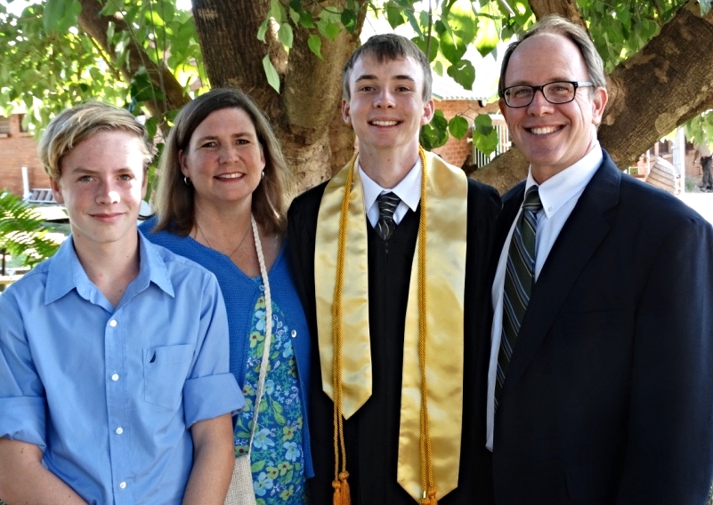 Our family on Clayton's high school graduation day