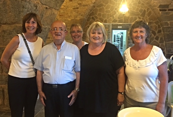 Kitty, Julie, Mary and Juli with Rev. Samuel Hanna