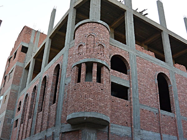 Completed shell of the Moassat church building