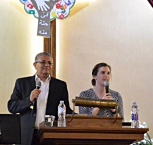 Rev. Kimmy Stokesbary preaching at the Attareen Church