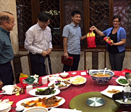 Dinner with Rev. He and Rev. Wang Bin