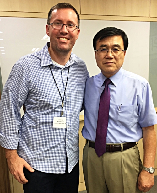 Josh Hanson and Choon Lim at Presbyterian Mission Center, Seoul Korea