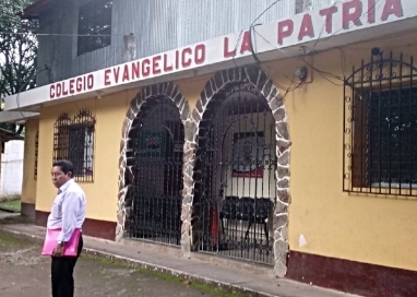 Rev. Eligio Pastor Garcia, principal at “La Patria Norte” school. Once a victim of repressive violence now sees his role as helping rebuild a wounded nation.