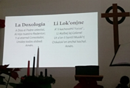 Doxology at Antioch Presbyterian Church, Coban