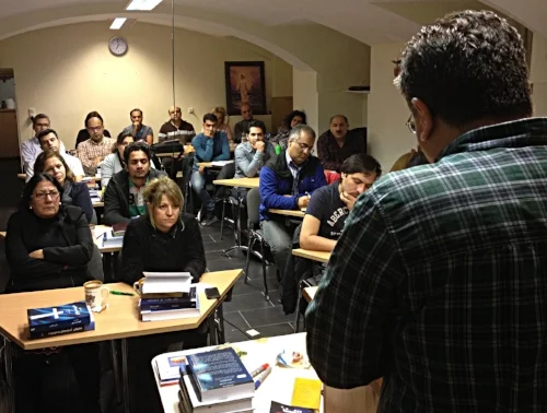 Teaching Iranian house church leaders in a secret location outside of Iran.