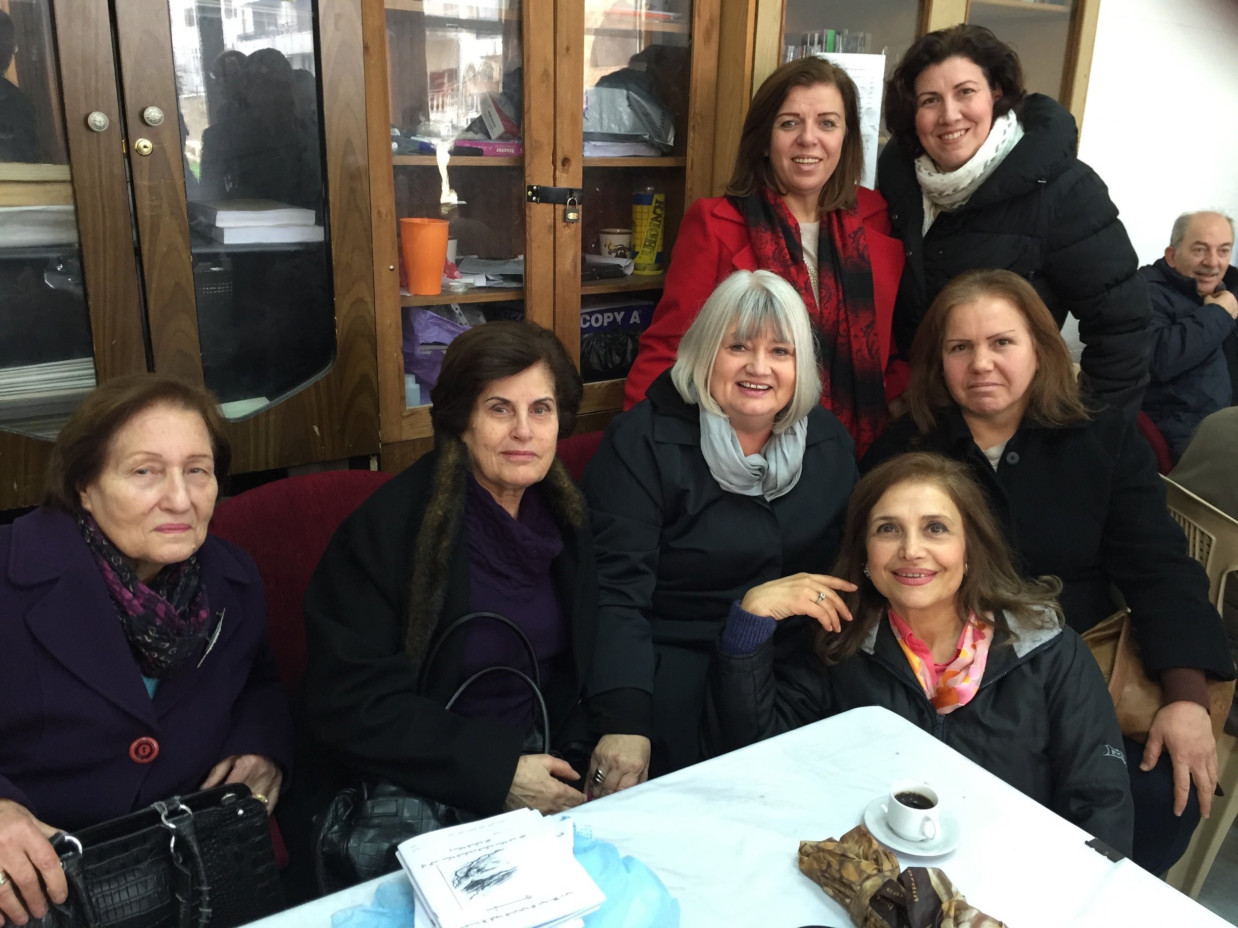 Outreach Associate Director Marilyn Borst (center) reunited with long-time friends.