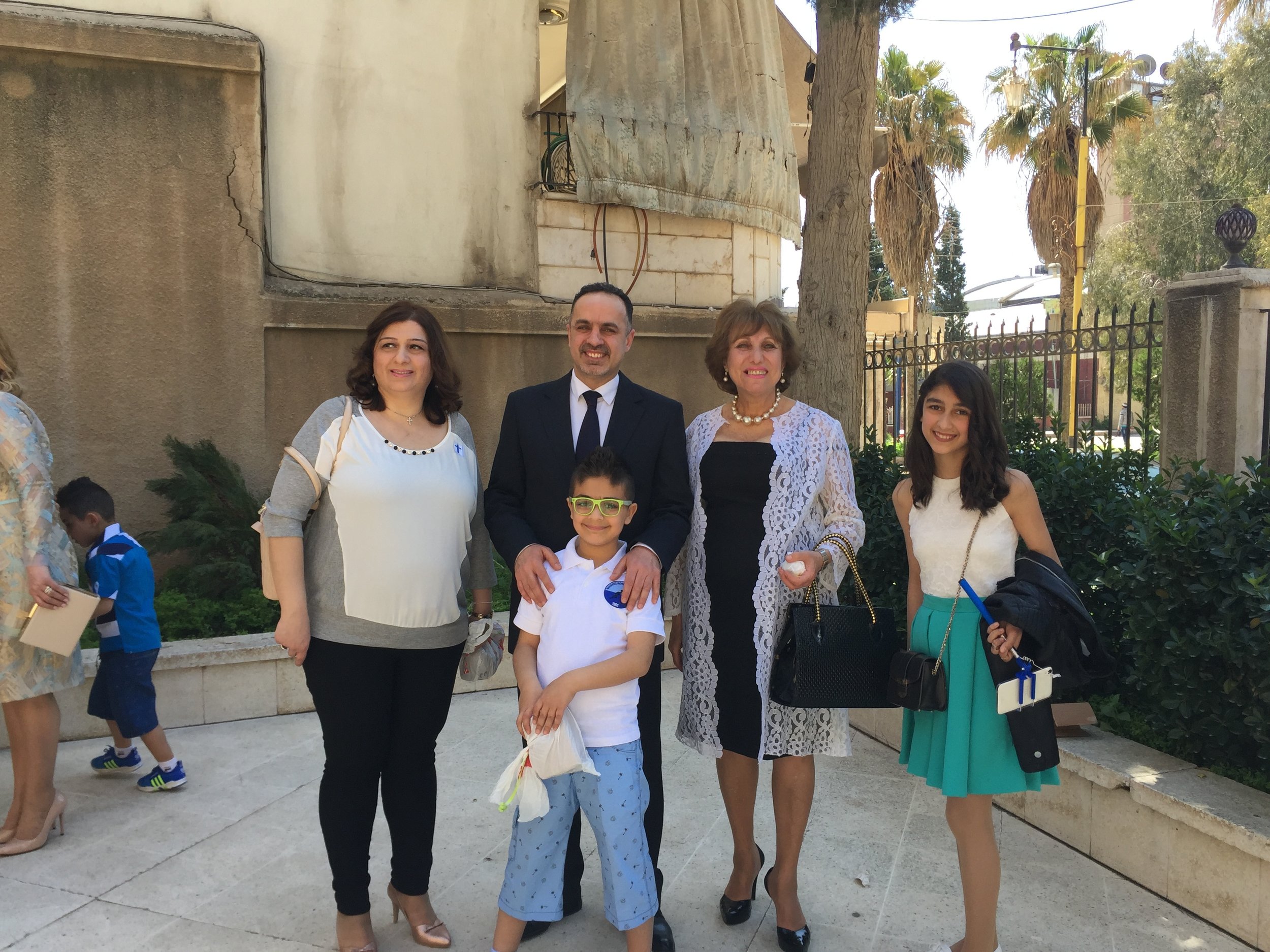 Elder Riad and his family, Qamishli