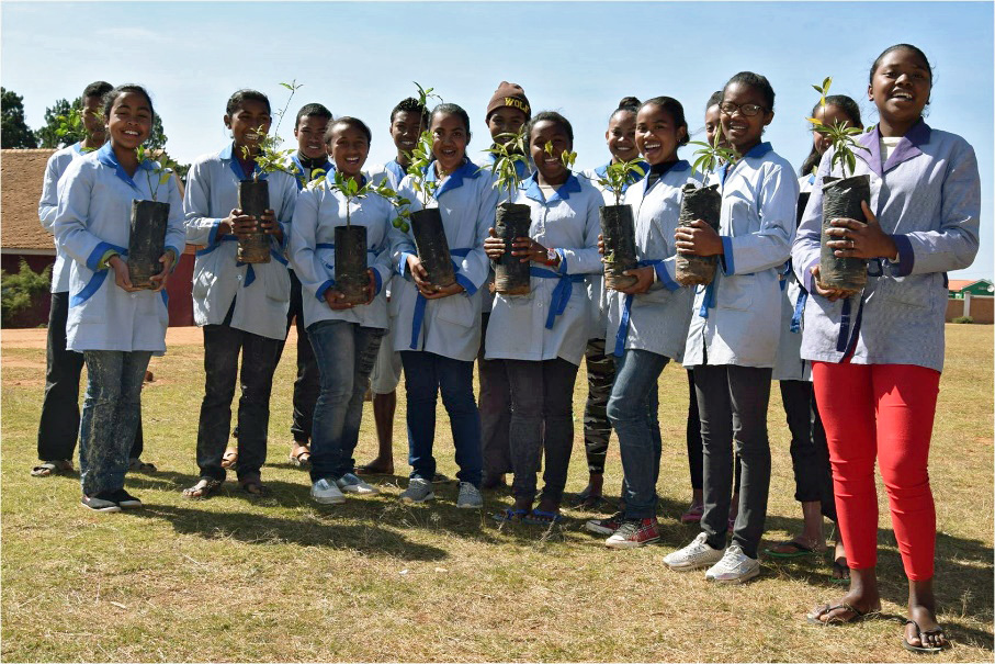 36 trees were planted through FJKM's Fruits, Vegetables, and Environmental Education (FVEE) project at the school.