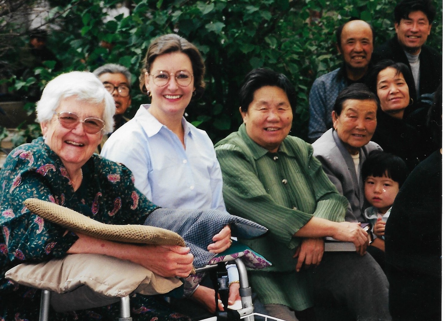 Trustees Marj Carpenter and Elizabeth Lancaster in Harbin, September 2000