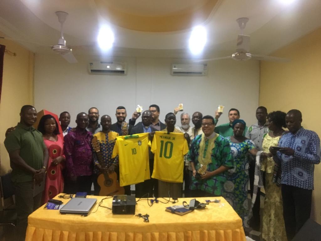  Leadership council of the Upper Presbytery with jerseys of the Brazilian soccer team 