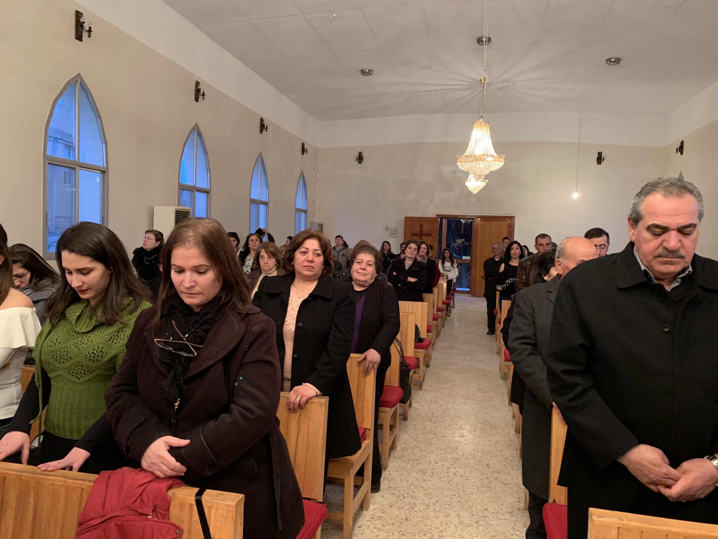  The congregation of Fairouzeh gathered to worship with us 