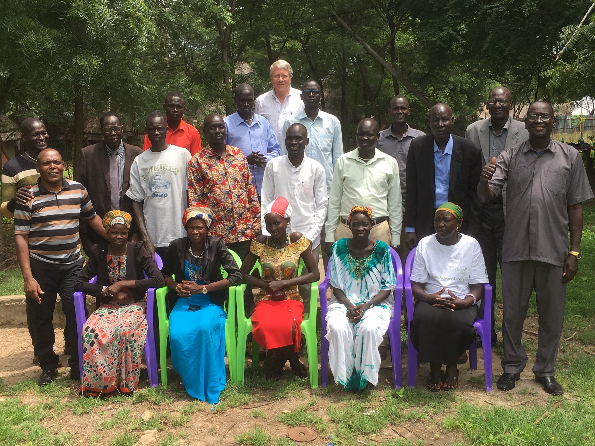  Advanced trainees at the completion of training: 5 women, 10 men, together with Sudanese-Americans and Kenyan, Sudanese and American facilitators. Great group! 