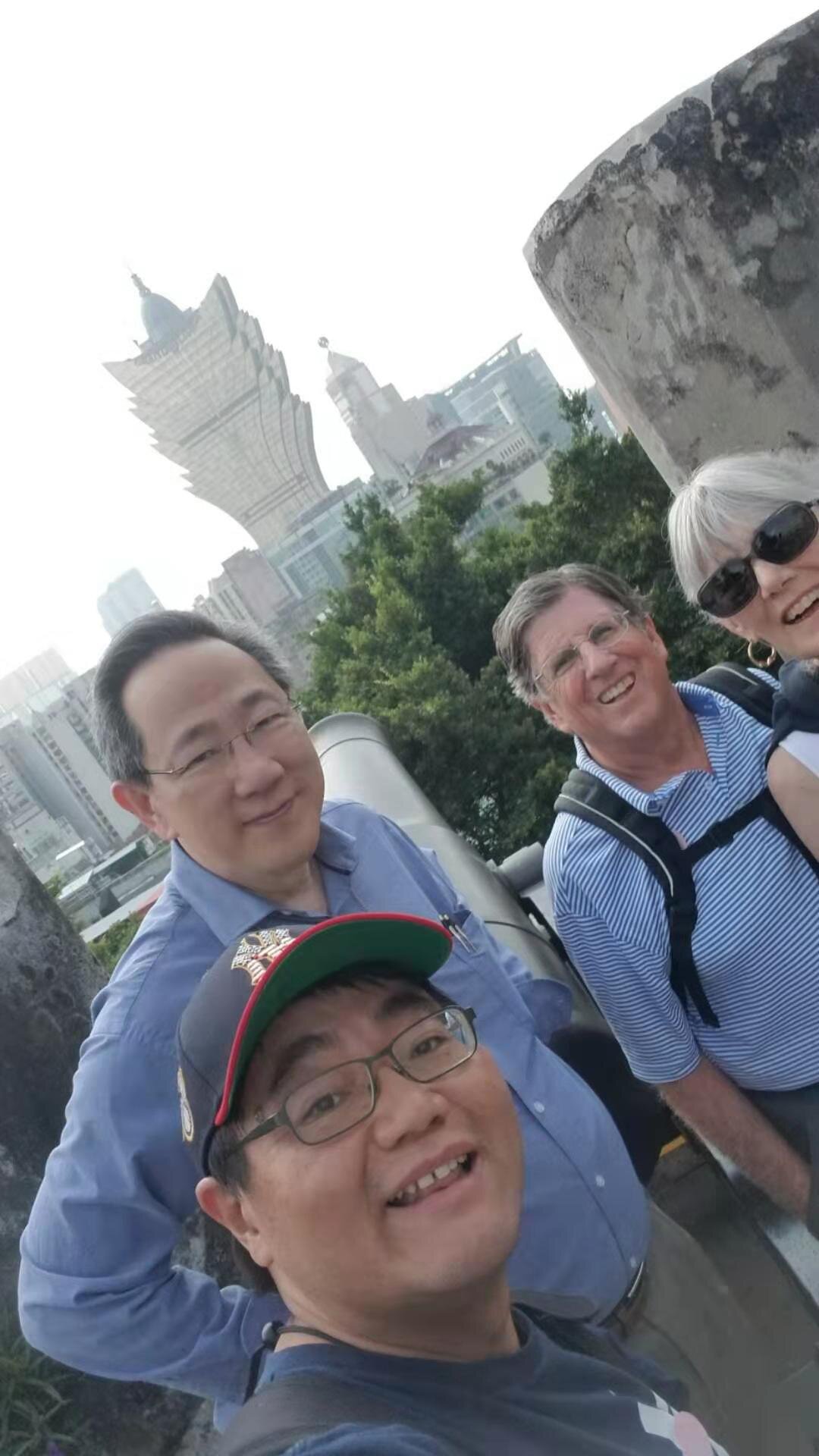  Part of the group making a stop in the island of Macau prior to their arrival 