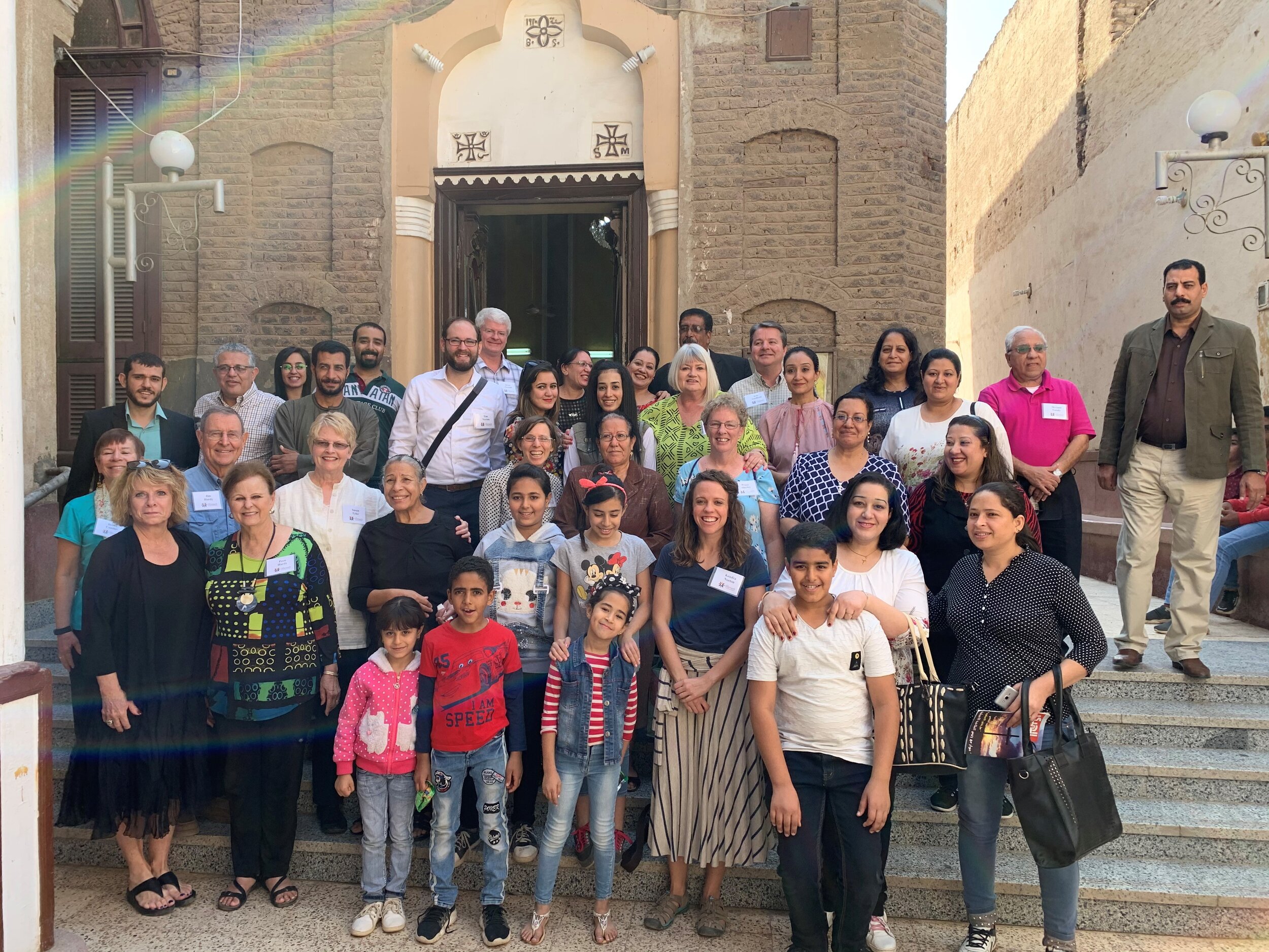  With our Presbyterian family at the Dendara Church 