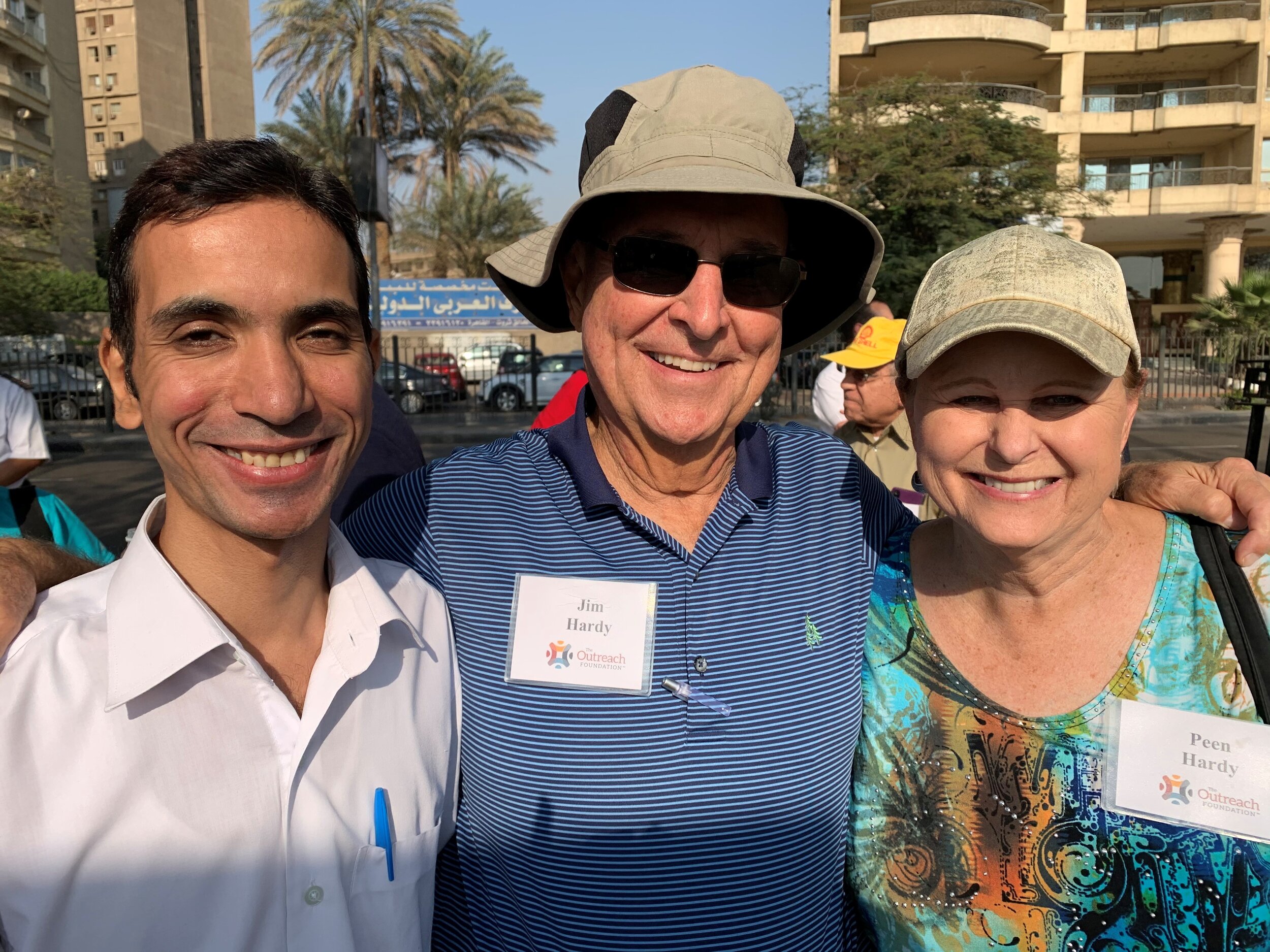  Mutually Encouraged: Jim and Peen Hardy with 3rd-year ETSC seminarian Yotham Gamal 