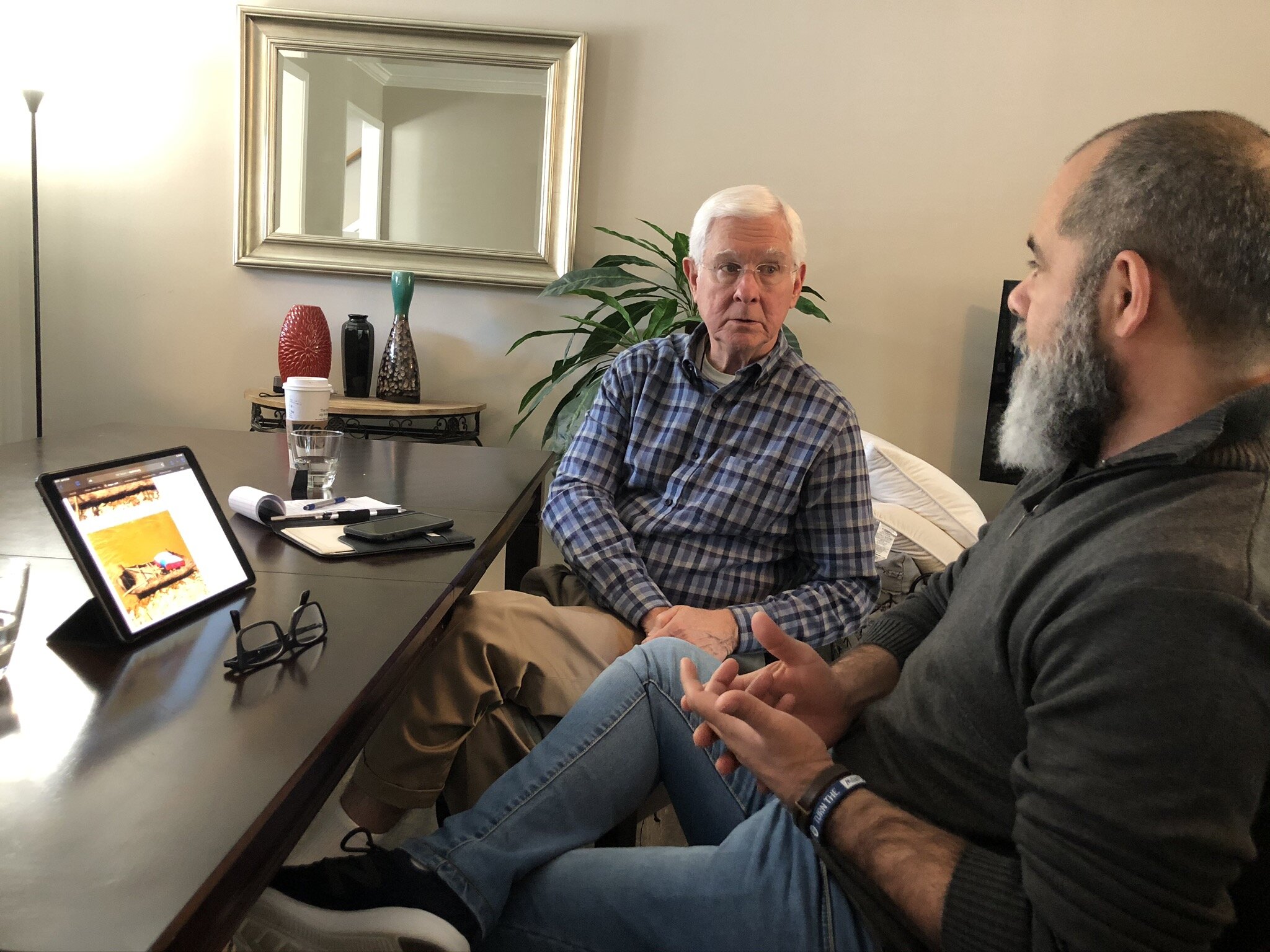   Rev. Paulo Feniman with Outreach trustee Tom McDow   