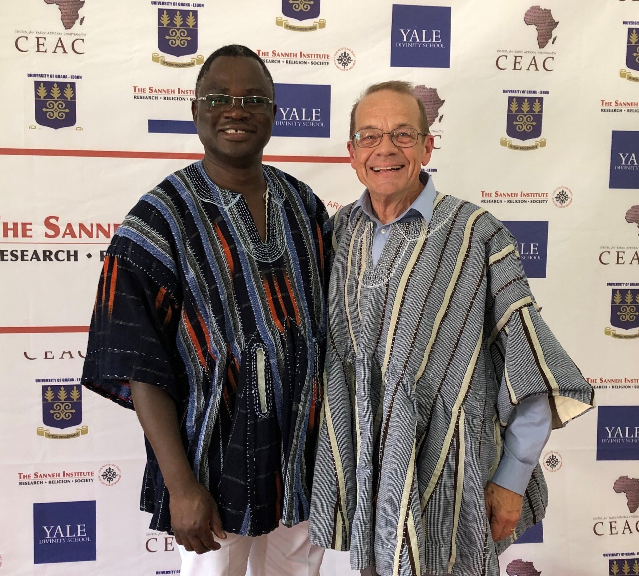    A happy John Azumah with Jeff Ritchie after the inauguration of The Sanneh Institute     