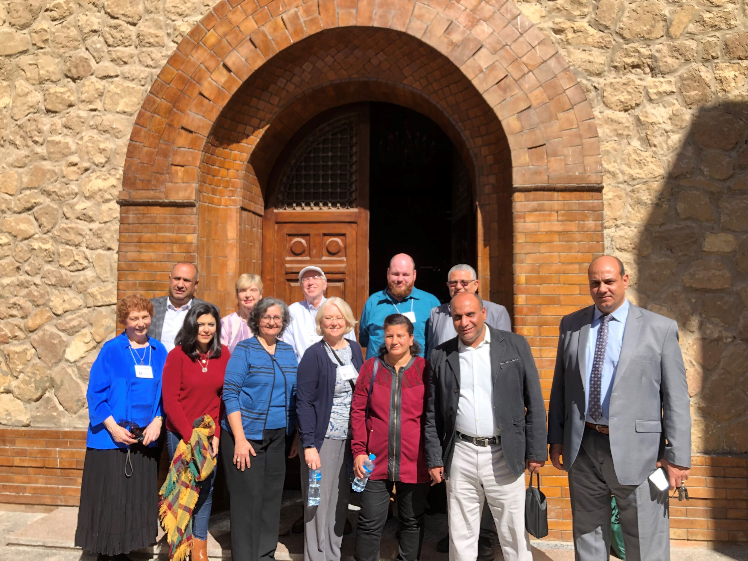  The team at Ismailia with church and synod hosts and translators. (It is not possible for foreigners to visit the new church plants.)  