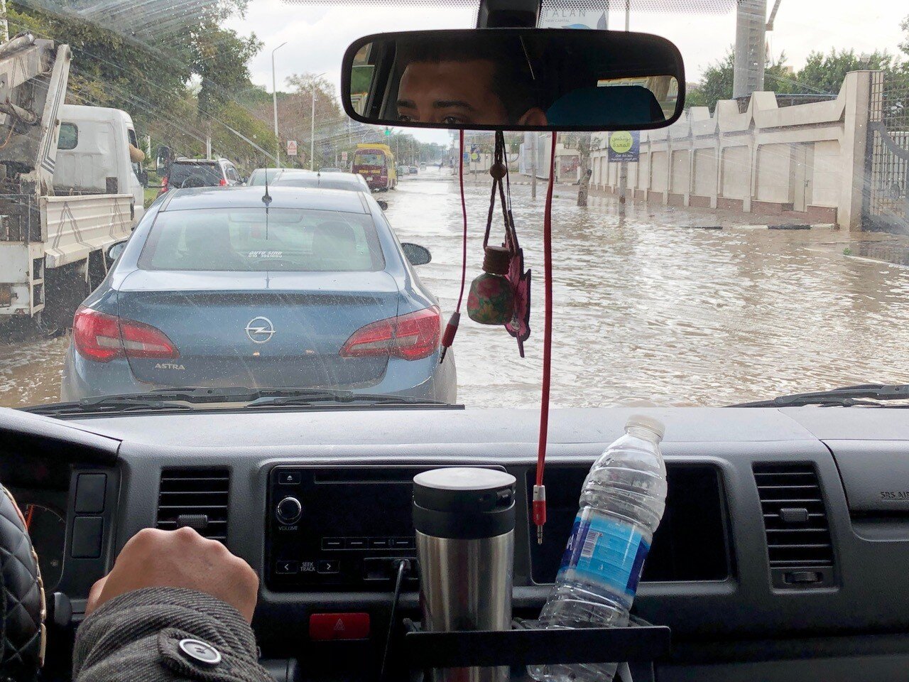  Our wonderful driver Girgis navigating the flooded highways of Cairo 