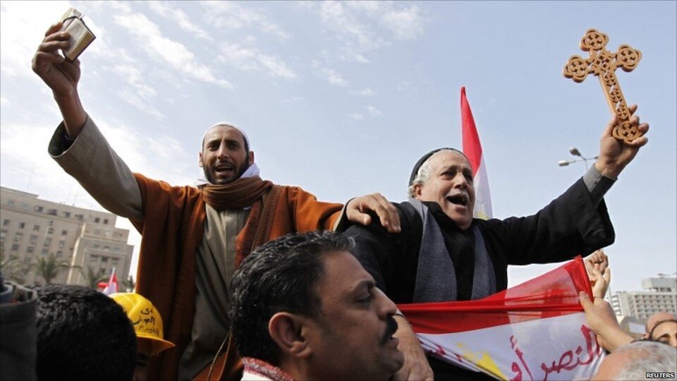  Christians and Muslims together in January-February 2011 demonstrations 