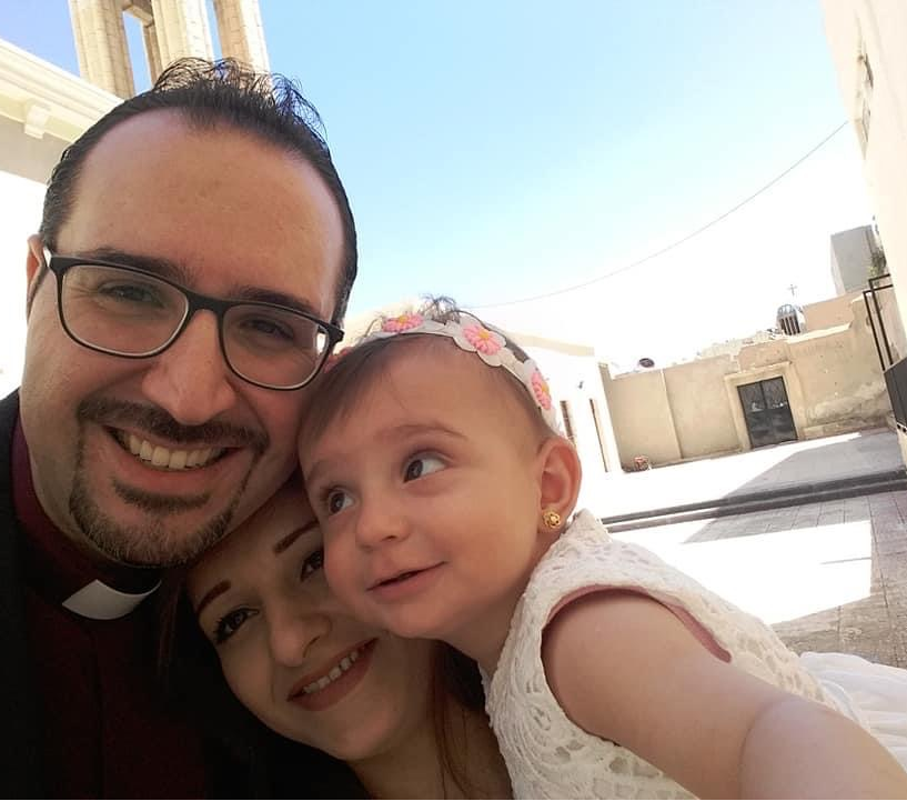  Rev. Jake Sabbagh, Fairouzeh, Syria with wife, Grace, and daughter, Celine 