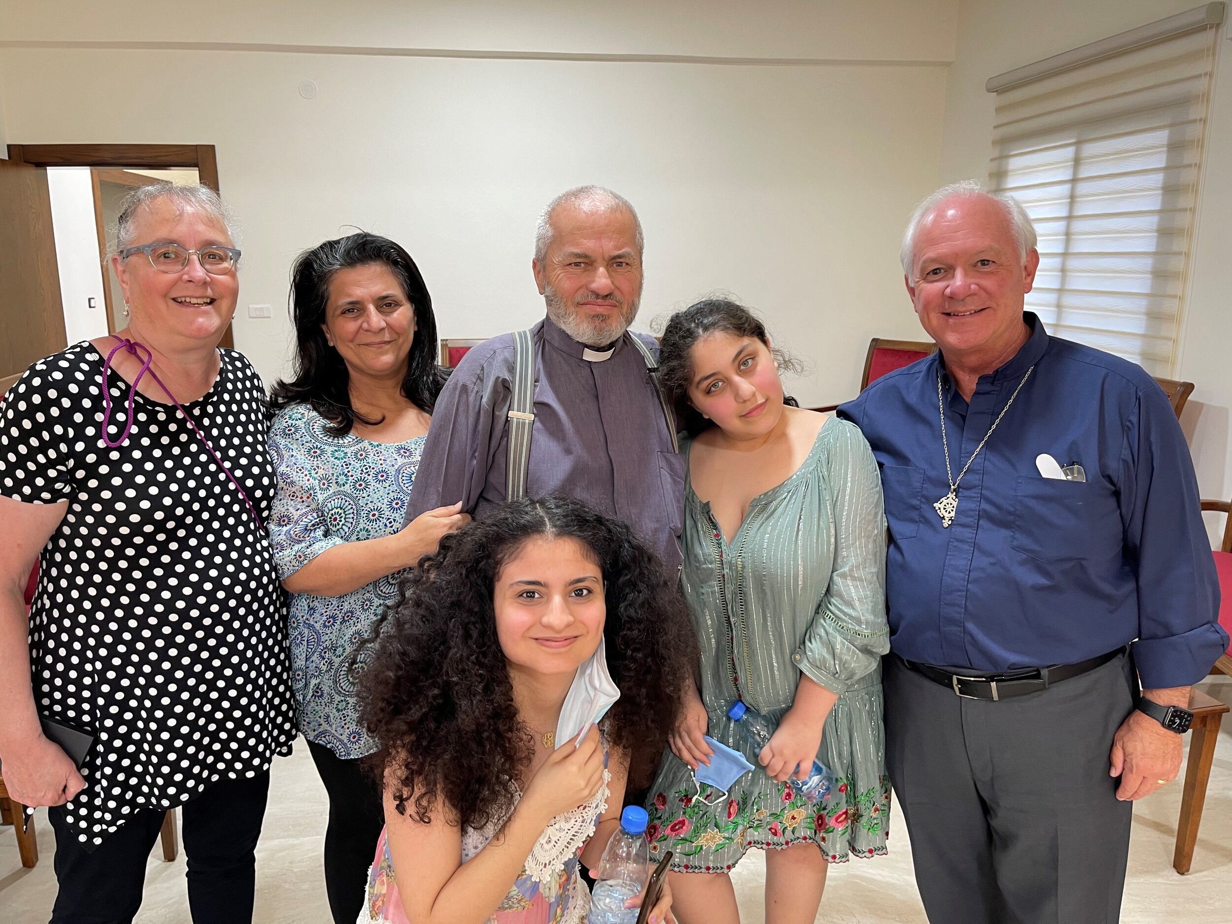  Julie and Jack in Sidon with Rev Mikhael Sbeit, his wife Nadej, and daughters Noor and Joy 