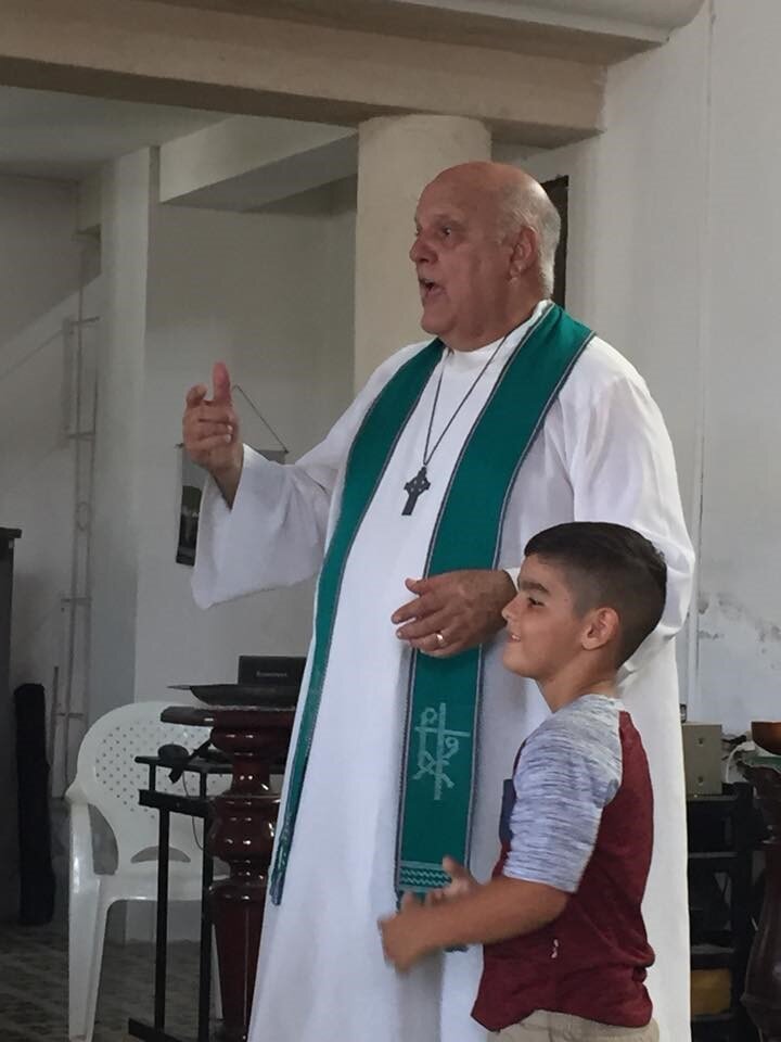 Rev. Edleberto and Kevin,  child of the covenant