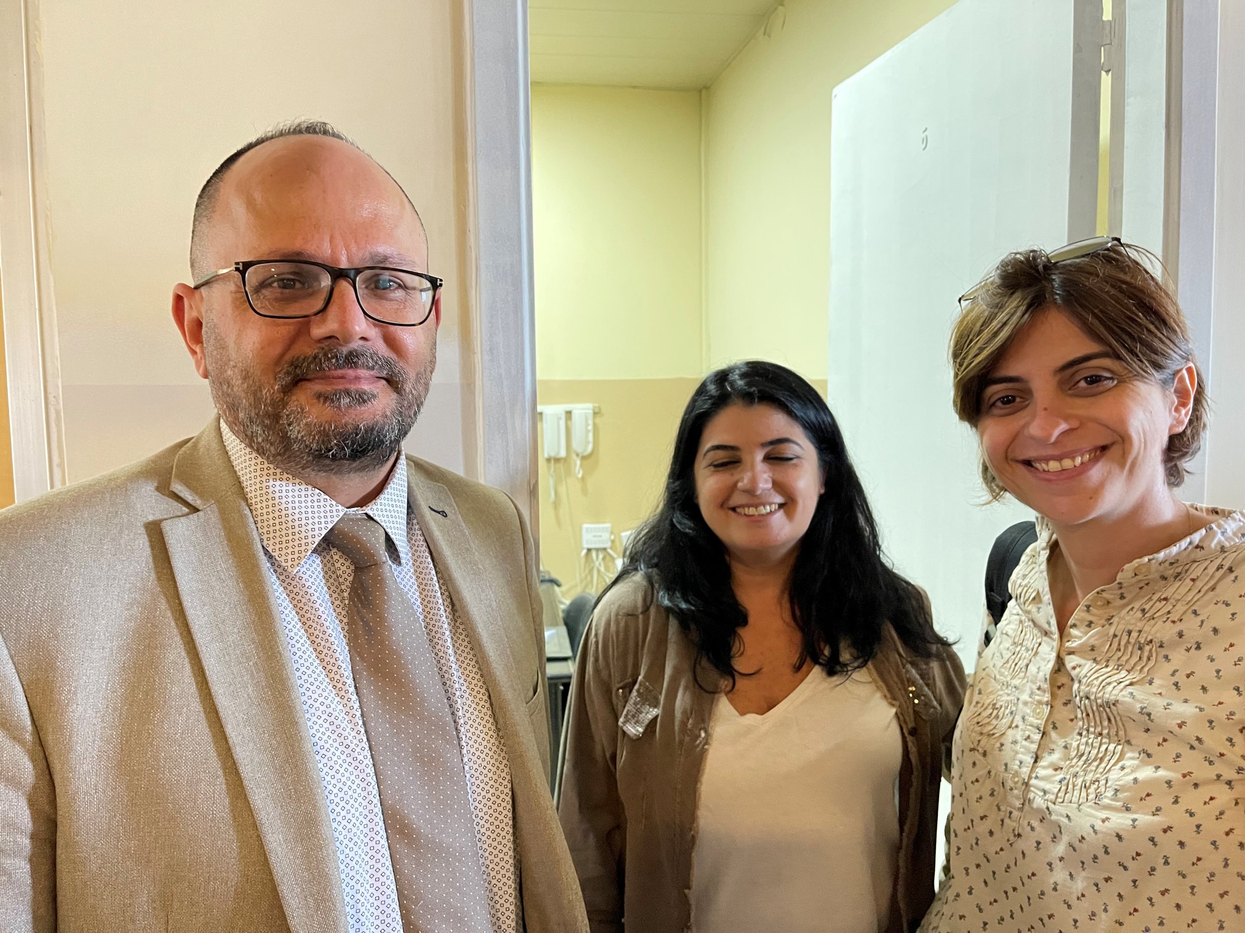  Saints who serve “the least of these: Tony Haddad (left ) Linda Maktaby (right) and one of the dedicated staff at Home of Hope (center) 