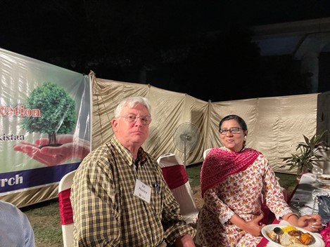  Ed Hurley with Rev. Nosheen Khan, first woman to be ordained in Pakistan and President of Gujranwala Theological Seminary. 