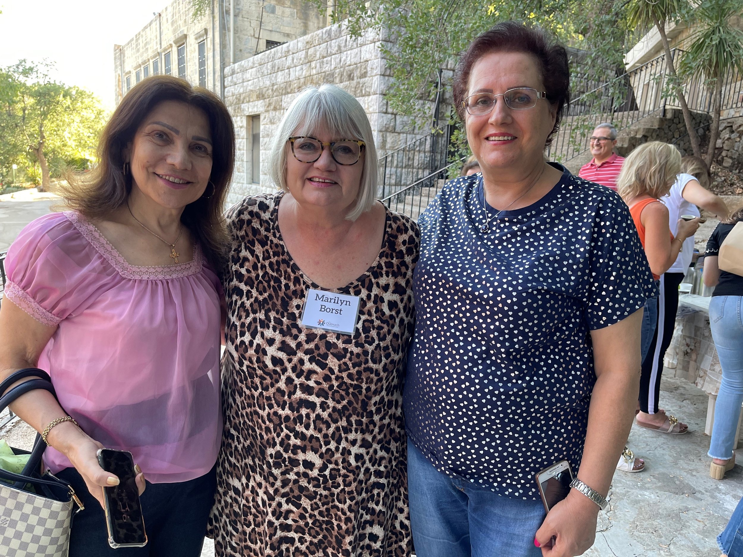   Marilyn Borst is reunited with long time friends from Damascus  