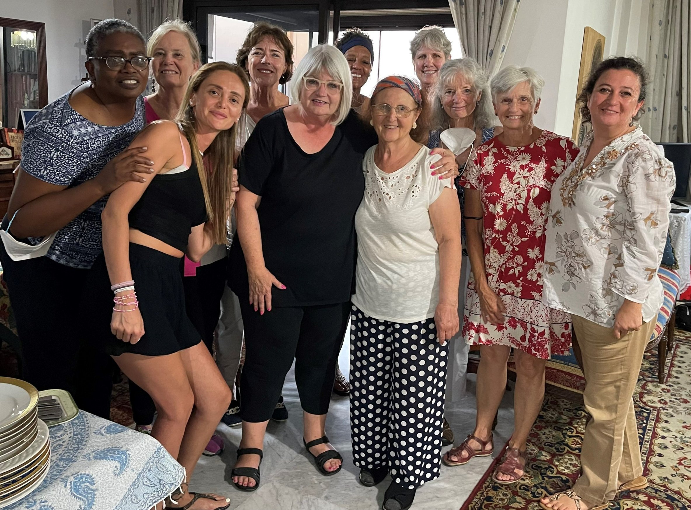   Dr. Mary Mikhael (center front) welcomed our team into her home  