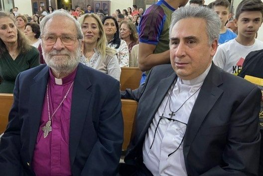   Rev. Nuhad Tomeh and Rev. Joseph Kassab, moderator of the Synod  