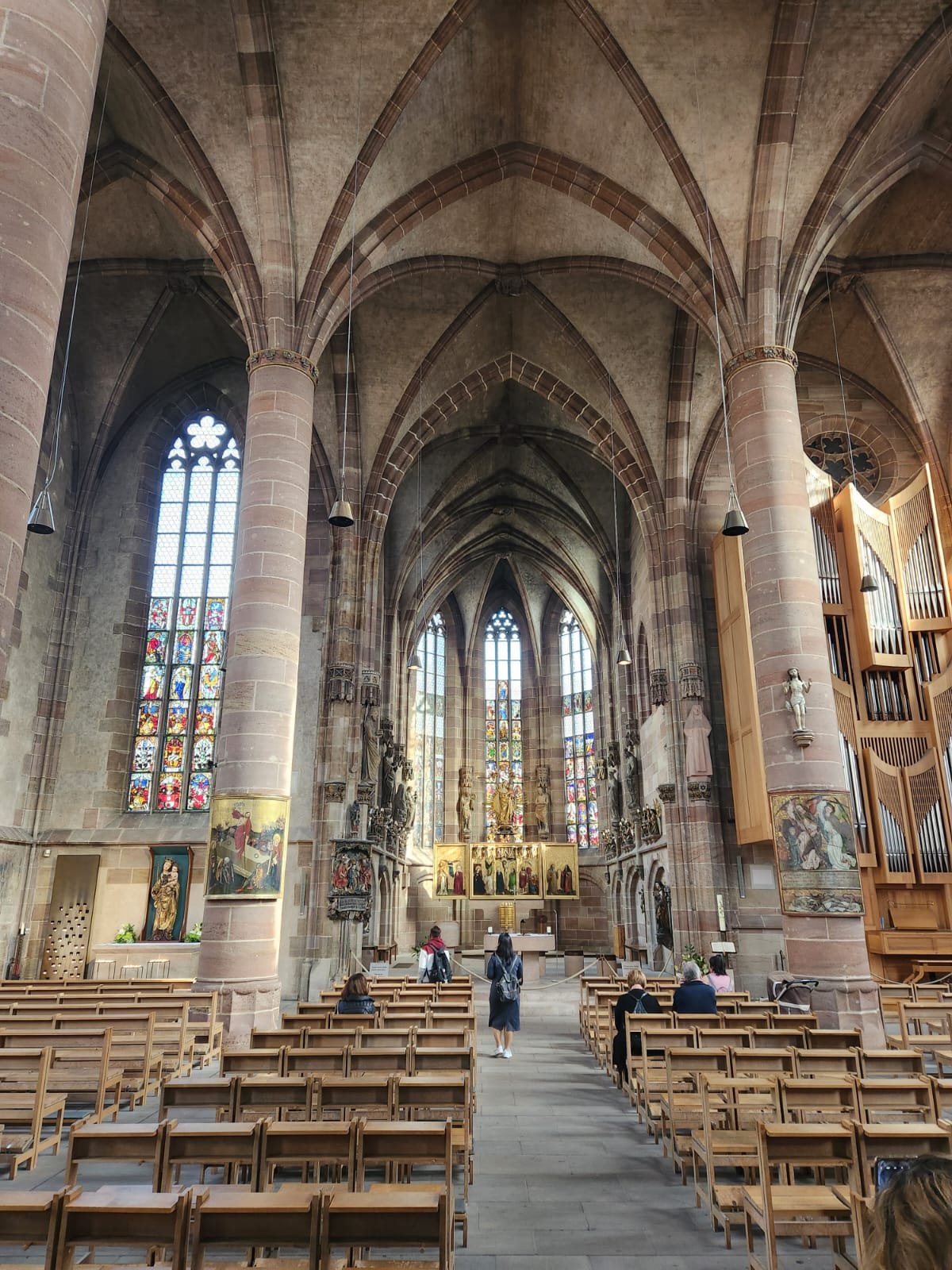   St. Sebald’s interior. Rebuilt after World War 2  