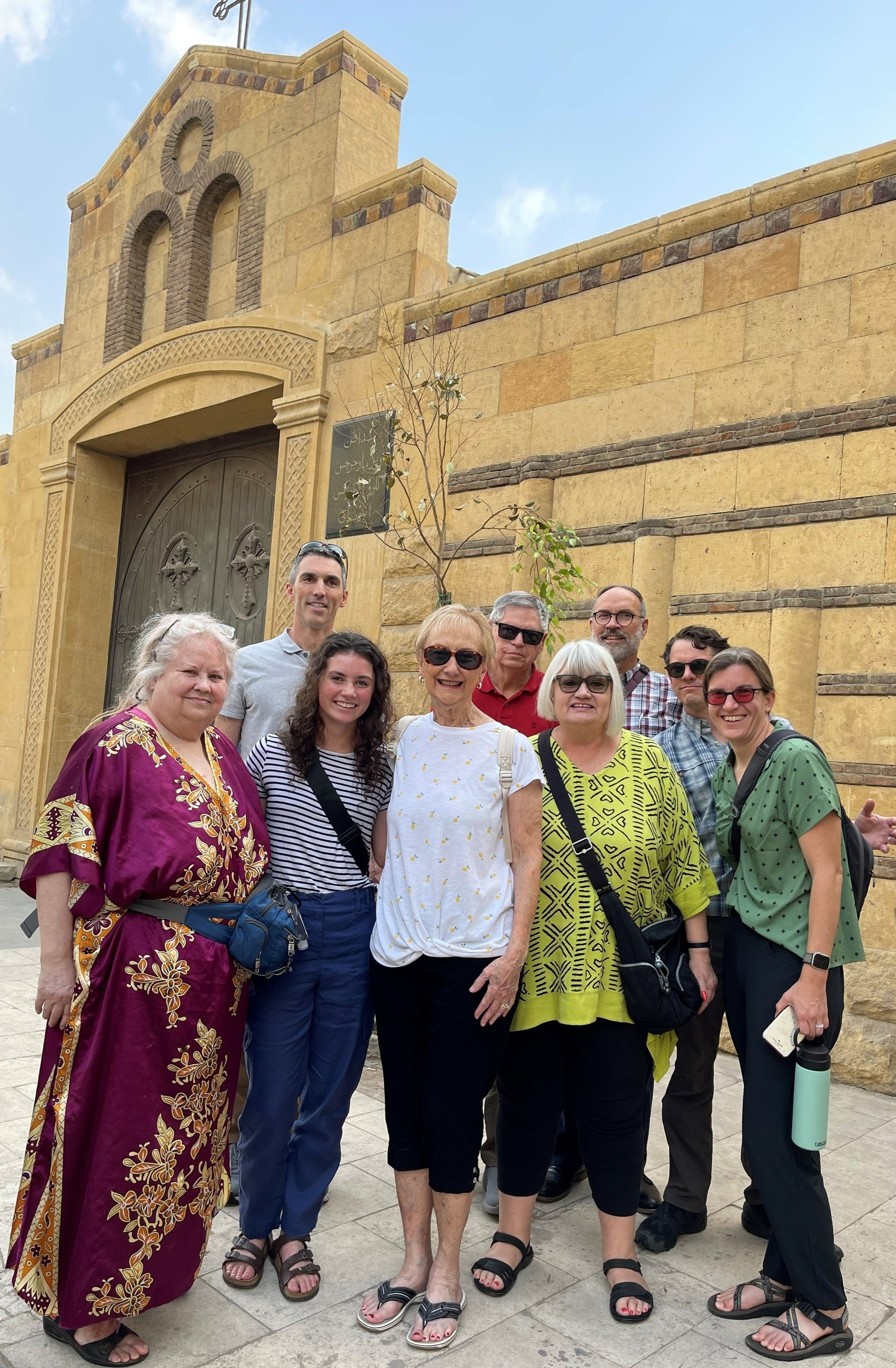   Ready for our exploration of Old Coptic Cairo (for 6 of us, our first visit to Egypt!)  