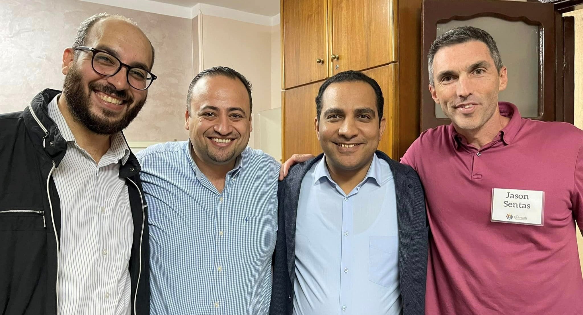  Rev. Amir Shahata, Manassa Sadak, Samuel Adel and Jason Sentas (L to R) 