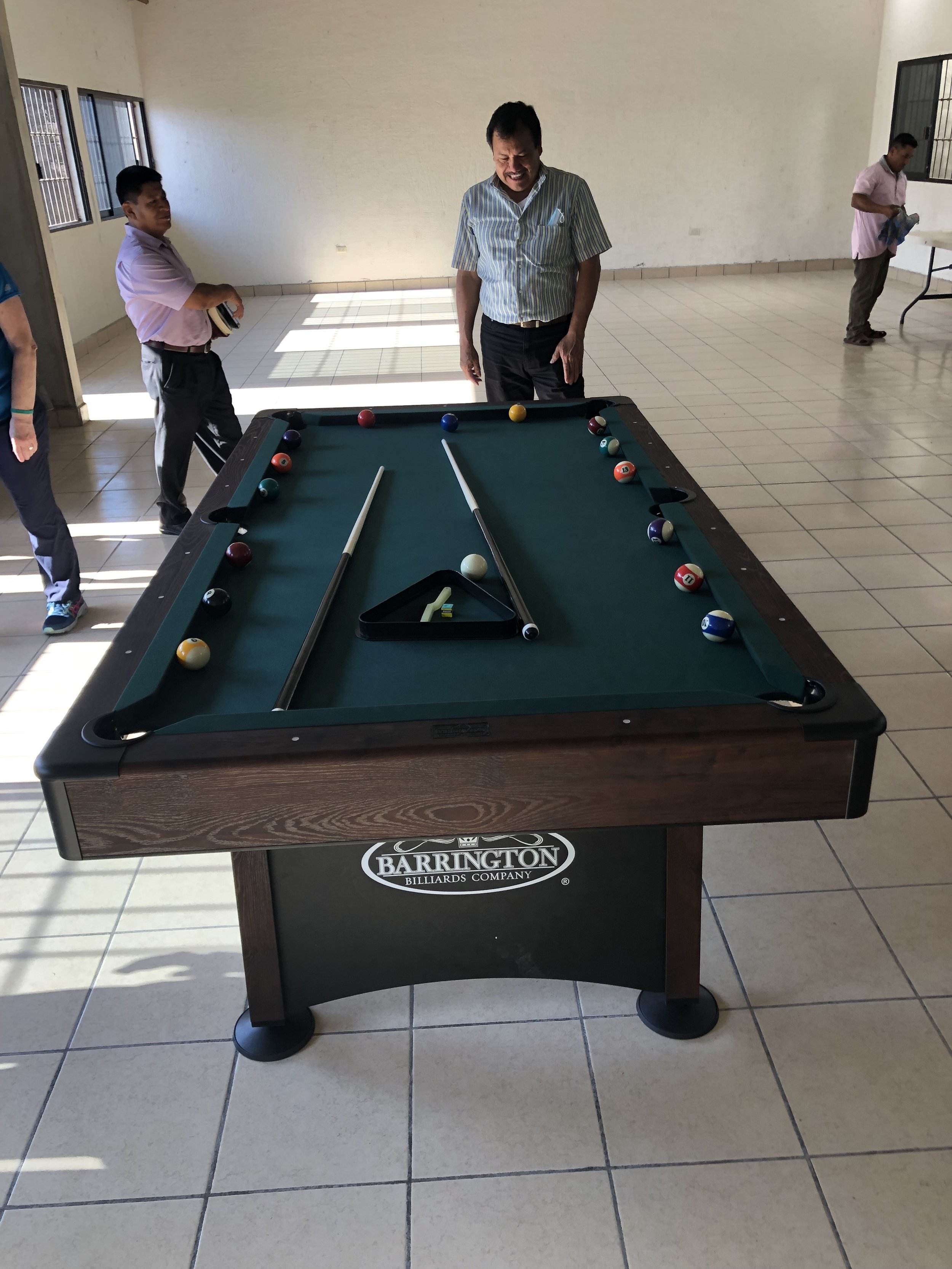 New pool table at Centro Shalom