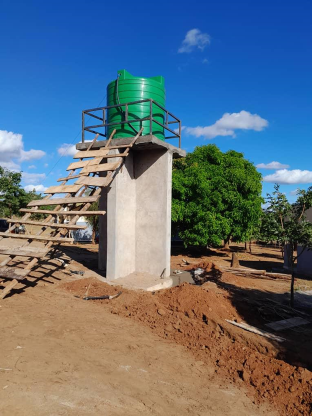 Water tower at Madzimaera Clinic