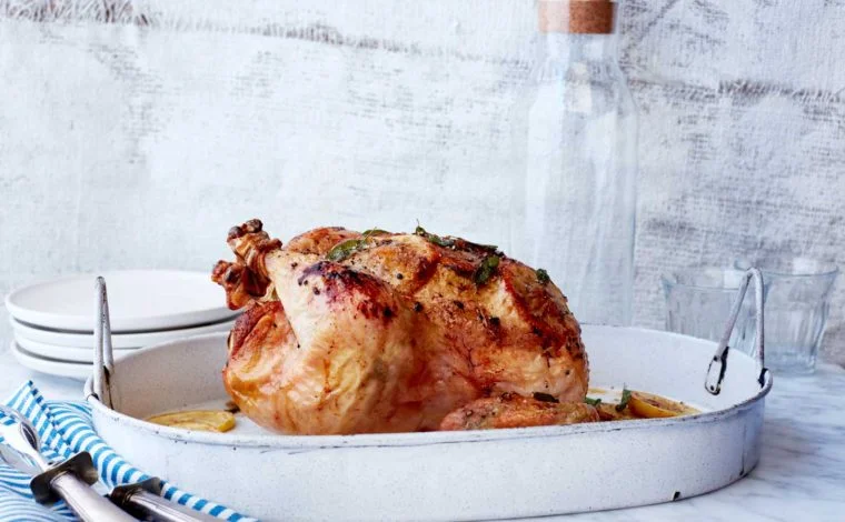 Roasted Lemon Chicken With Crispy Sage Leaves