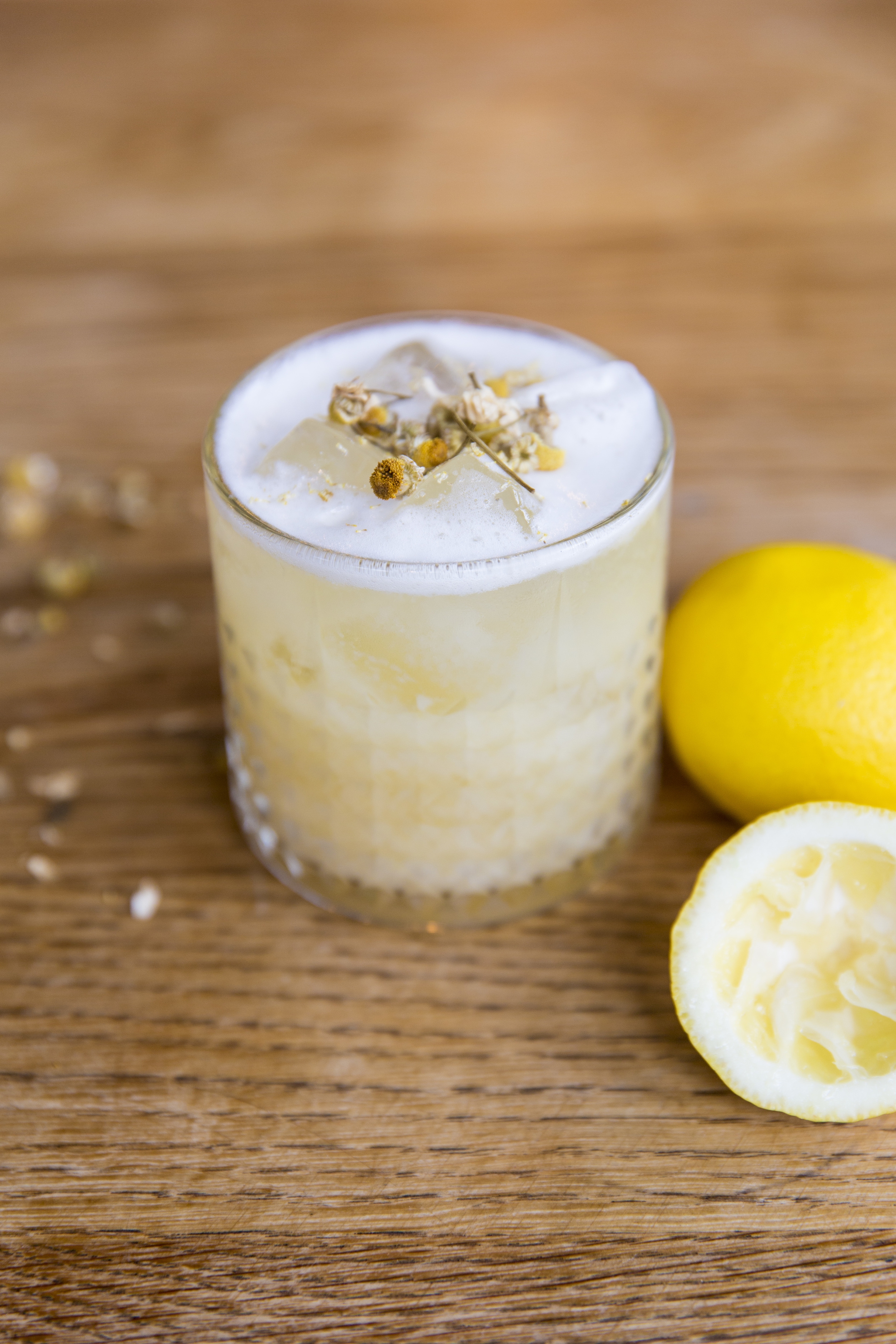 Chamomile Sour Cocktail