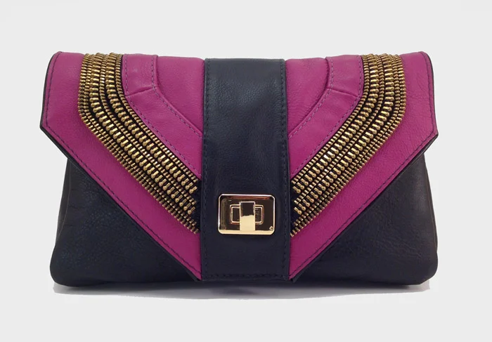 Zippy Clutch-Fuchsia