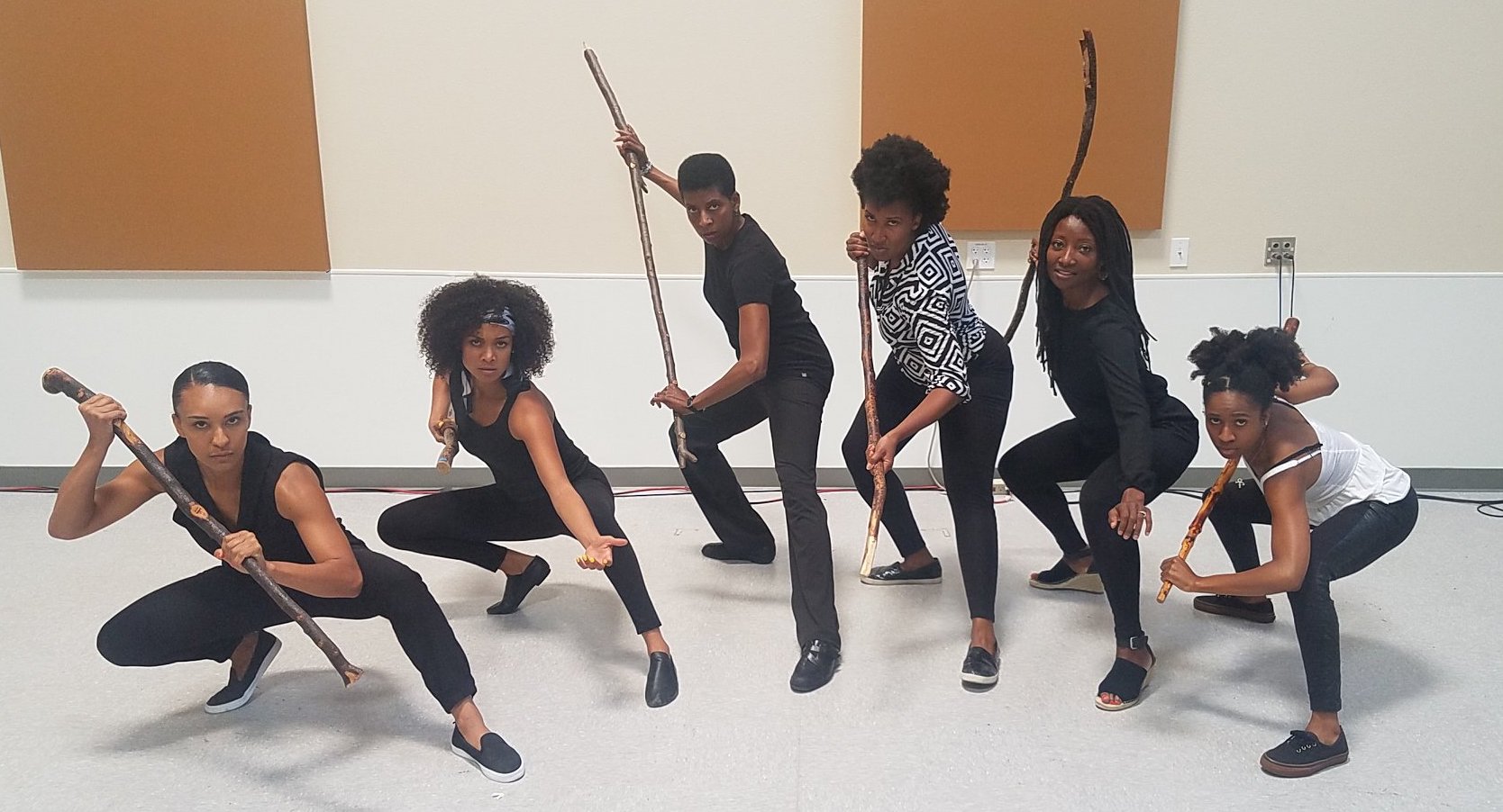  Our amazing Ground Floor Calafia actors (from L to R): Tristan Cunningham, Marissa Rudd, Velina Brown, Safiya Fredericks, Nkechi Emeruwa, Angel Adedokun. 