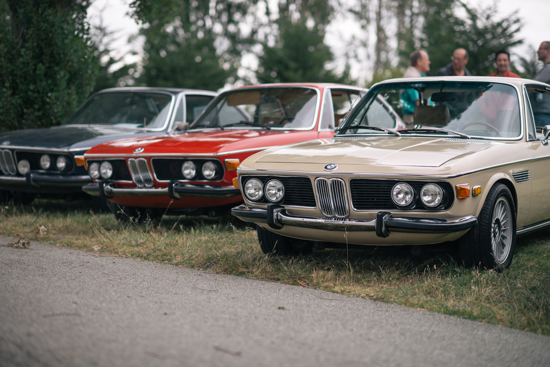 There was a small group of E9s and Bavarias that showed up and parked in the corner of the event. They were mostly stock and restored, but one of the Bavarias was M62 swapped!