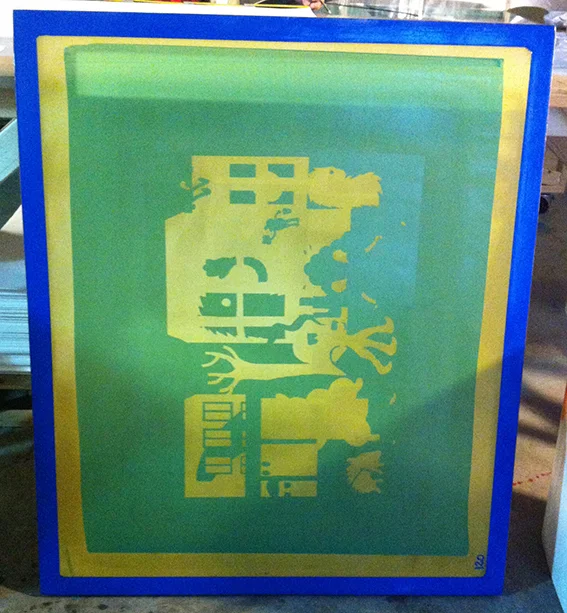 Screen ready for printing, this is for color gray.