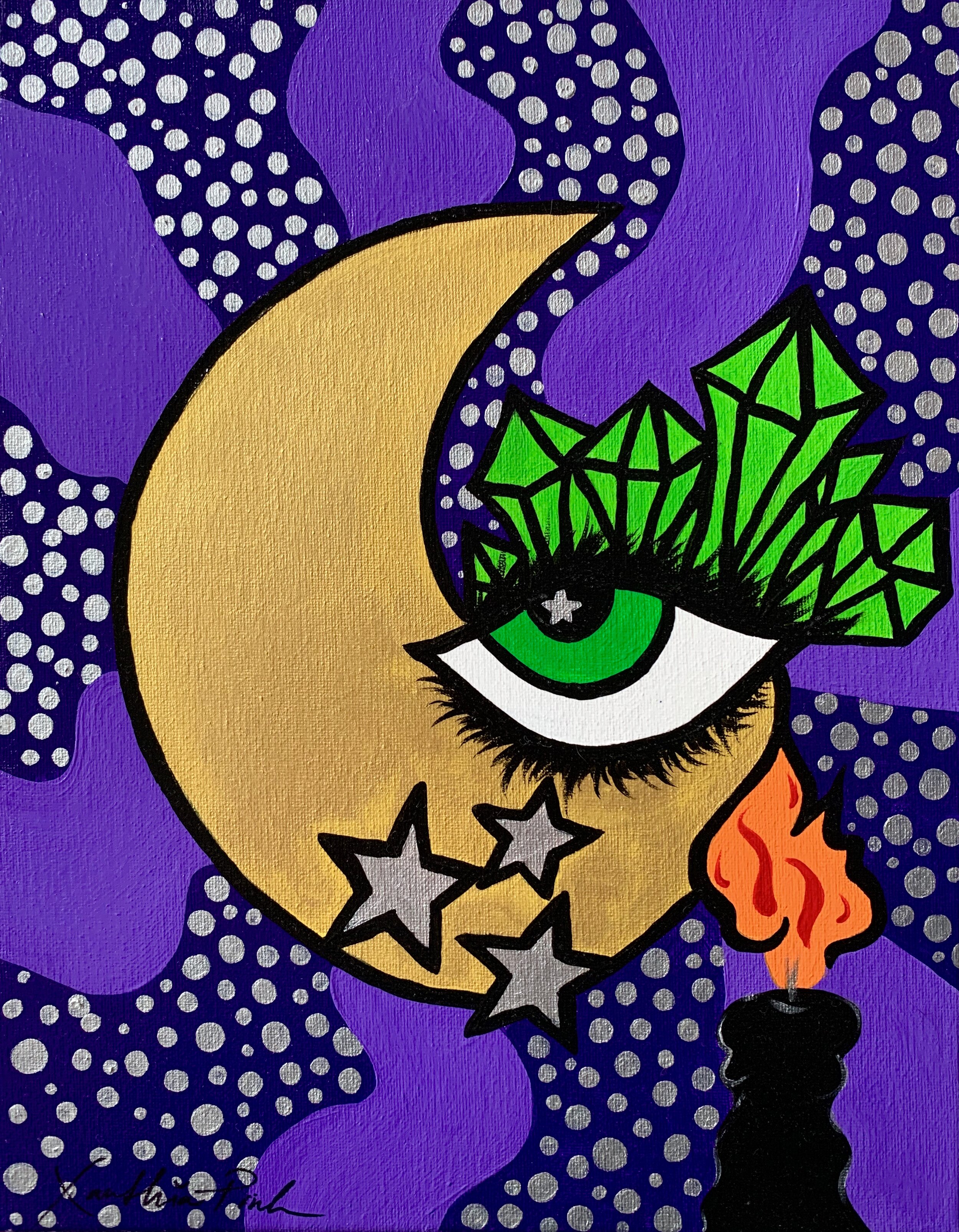 "Crystal Moon Ritual" Art by Xanthia Pink * Owned Copyright* DO NOT DUPLICATE OR SELL